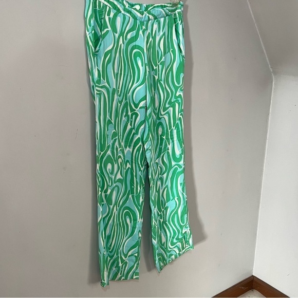 Lilly Pulitzer Cambridge Palazzo Pants Finders Keepers Size Small Blue Slacks - Picture 3 of 8